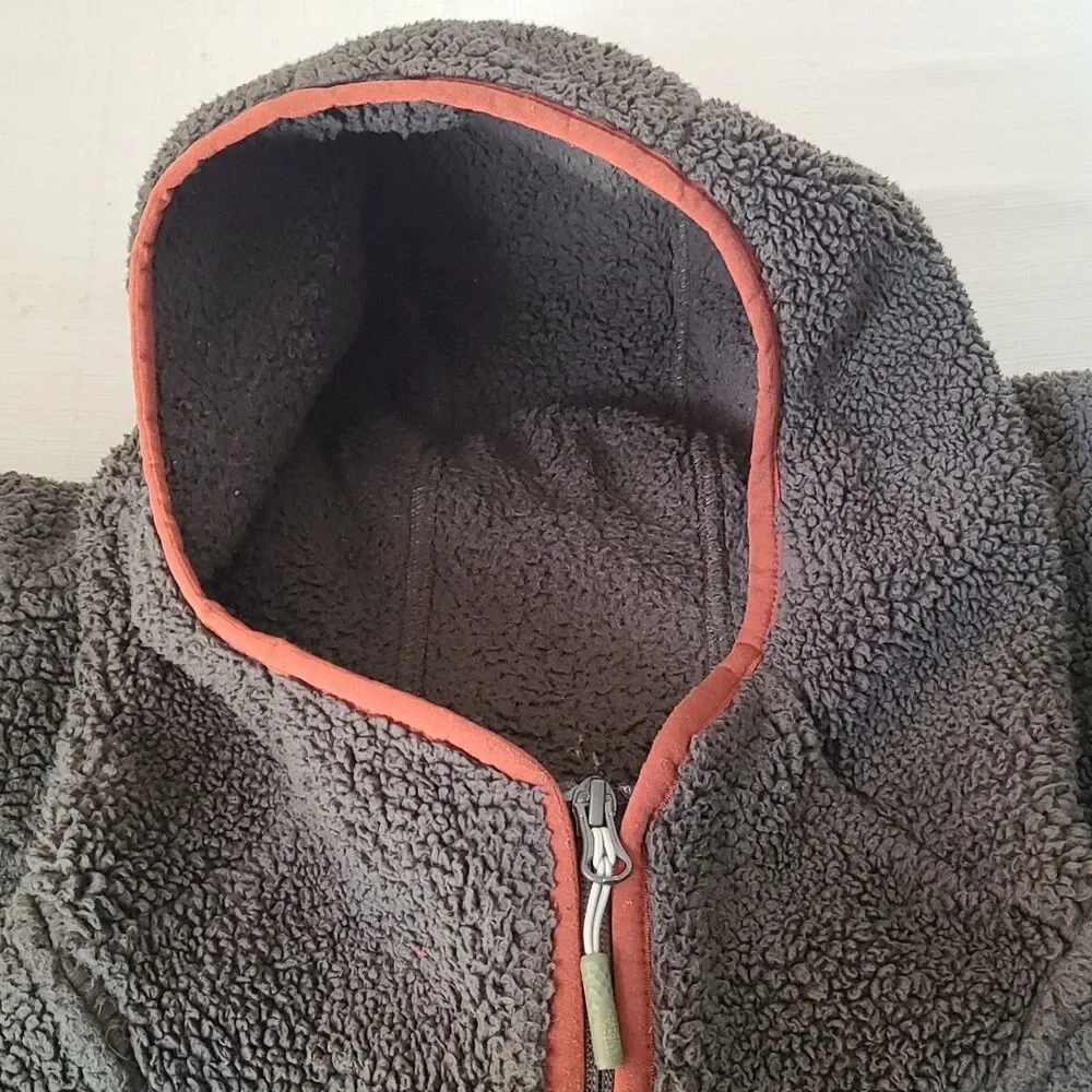 The North Face Hoodie Mens XL Olive Campshire Sherpa Fleece 1/4 Zip Pullover